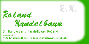 roland mandelbaum business card